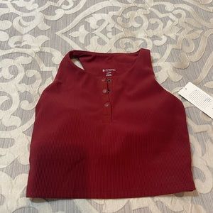 Buffbunny Henley Crop Top - size Large